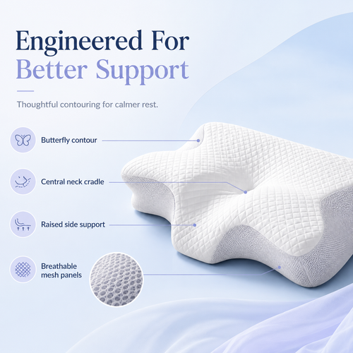 Restillow™ Butterfly Memory Foam Pillow — Wake Up Without Neck Pain