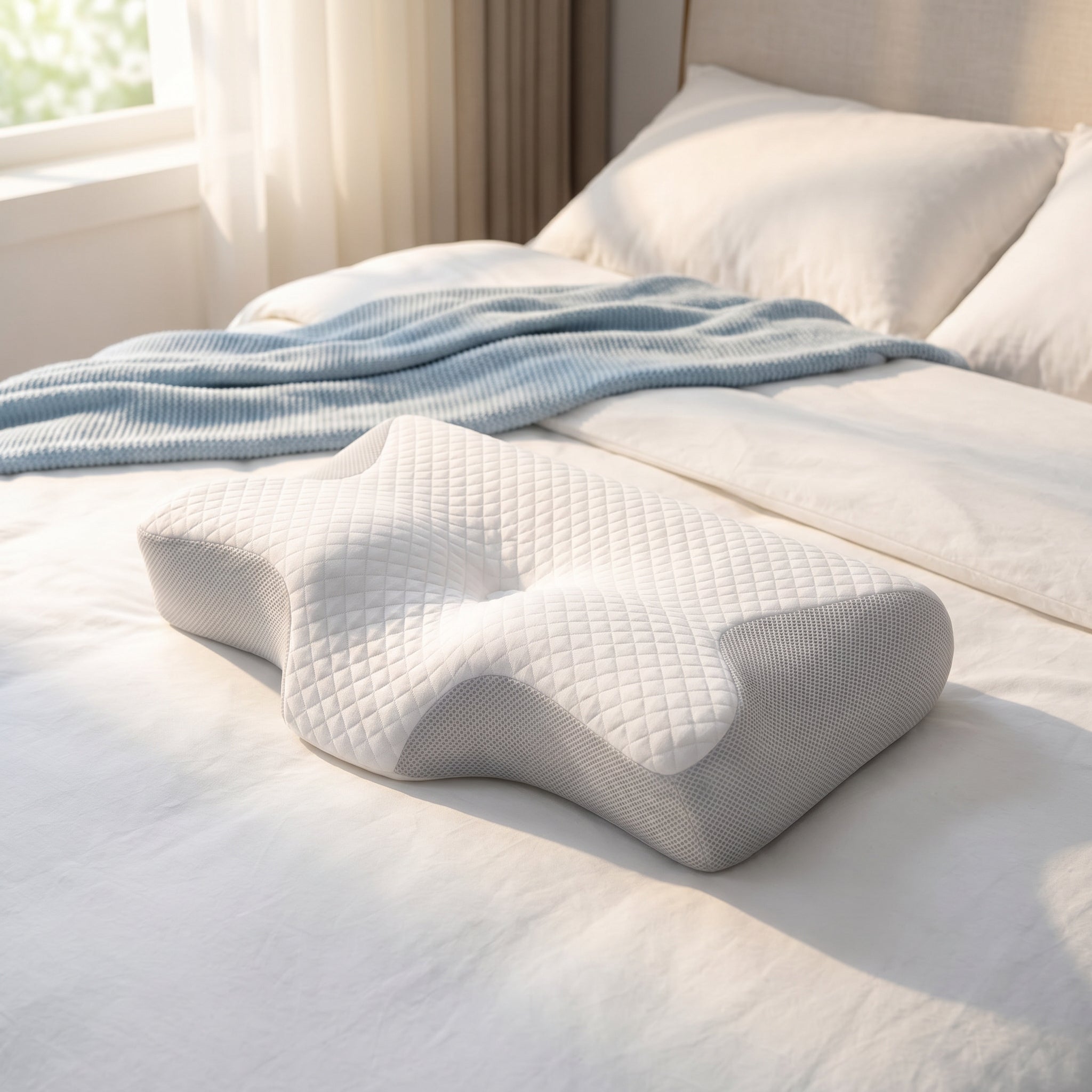 Restillow cervical pillow 62x37x12cm — CertiPUR-US certified high-density slow-rebound memory foam